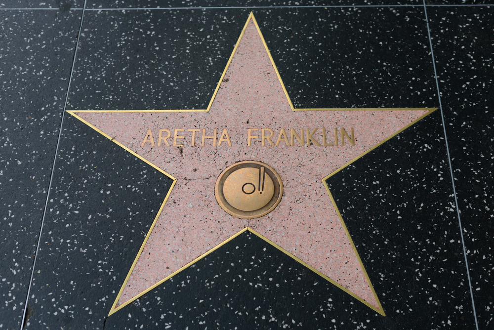 Aretha Franklin's star on the Hollywood Walk of Fame