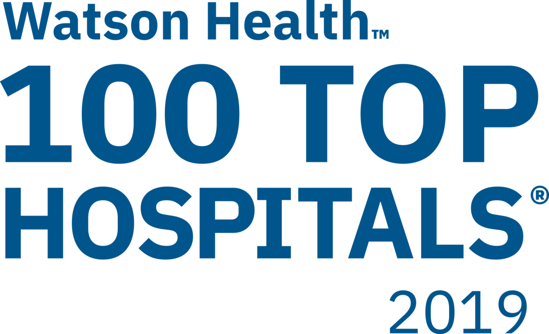 Logo for Watson Health 100 Top Hospitals 2019