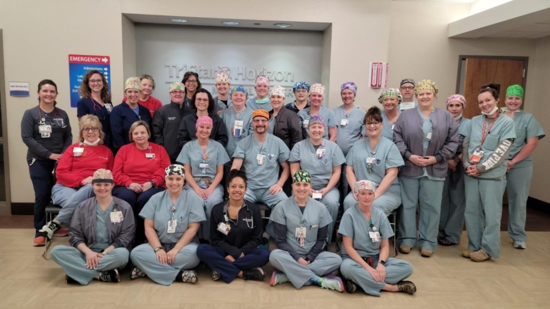 HCA Healthcare colleagues smiling for picture in the Dickson, Tennessee hospital. 